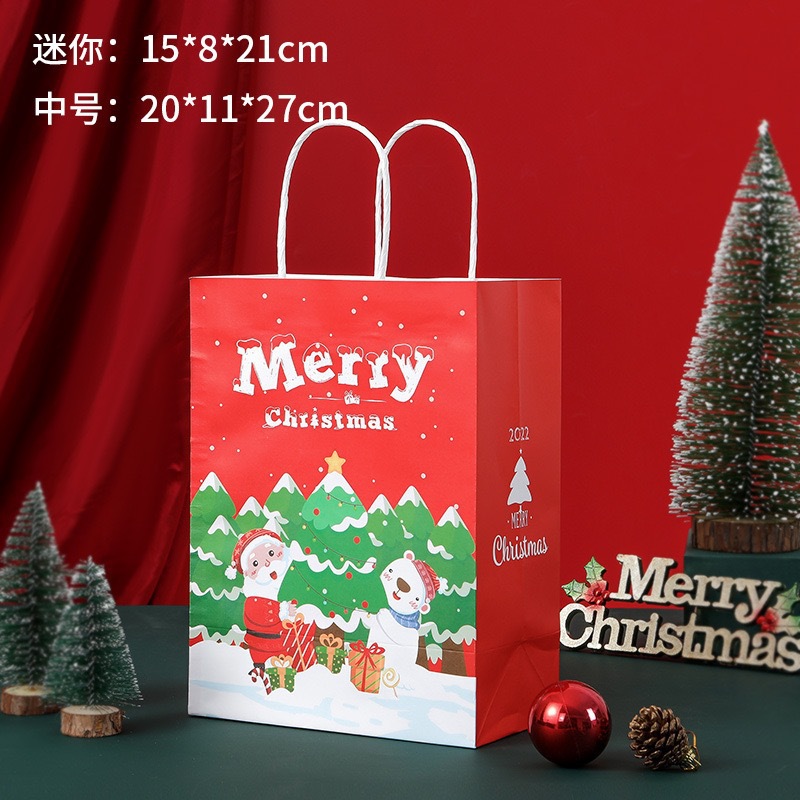 レッドメリークリスマス;縦型 Sサイズ 15x8x21CM