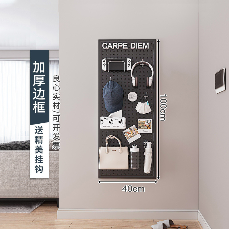100×40cm-ブラック フック10個付き