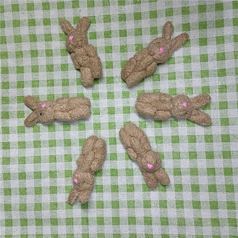 4.5cm杏色のパールウサギ
