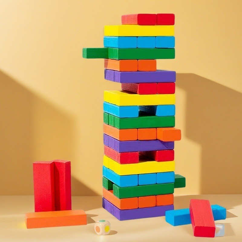 カラフルなジェンガ 54 個