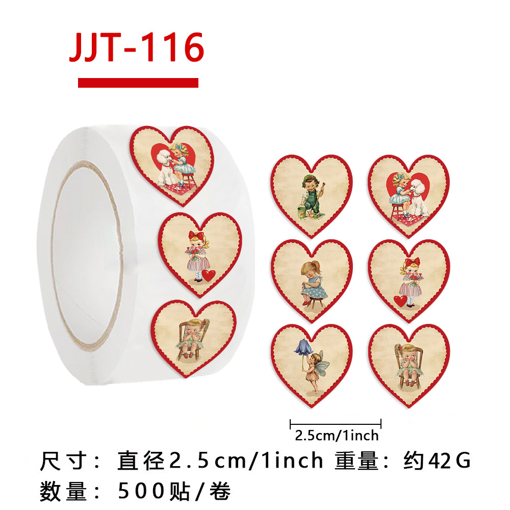 JJT116(欧米レトロロールステッカー)、500枚ステッカー