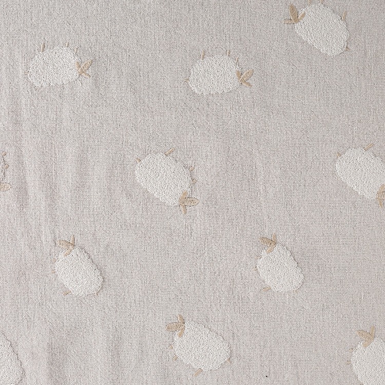 E20227-b ベージュ(幅125cm、綿70%、麻30%)