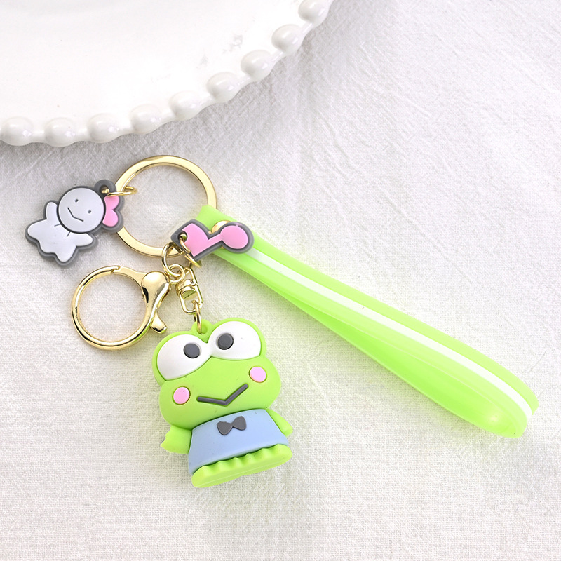 緑-大きな目のカエルの金色のボタン