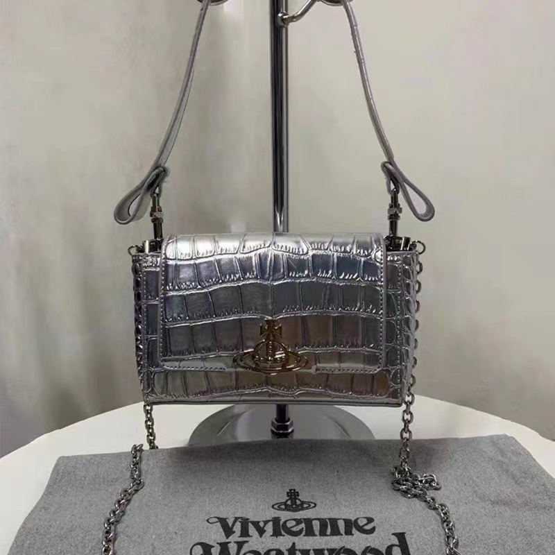 スモールクロコダイル柄シルバー