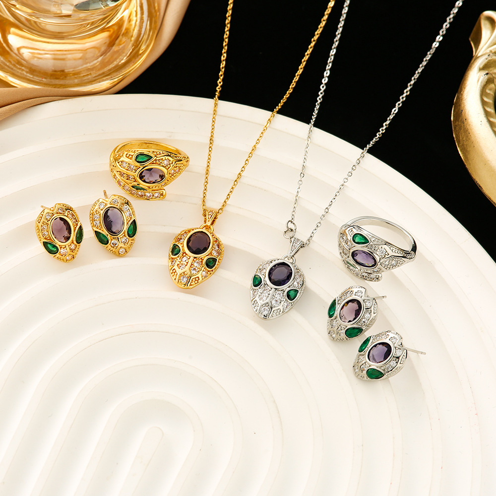 380蛇頭三点セット-銀色