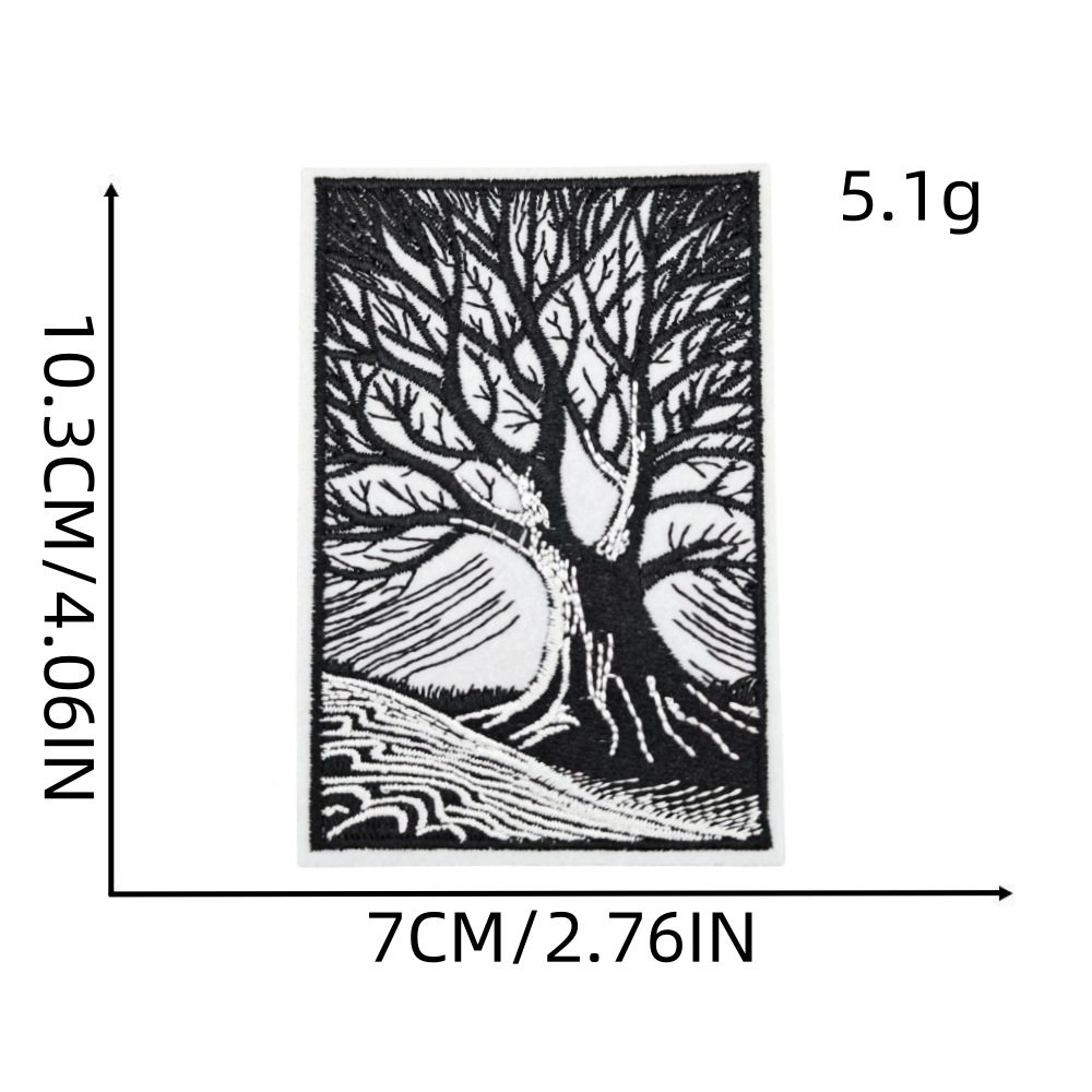 ブラック風景布貼り6 #