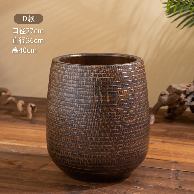 彫刻模様付き植木鉢 Dタイプ（穴あけ加工なし）