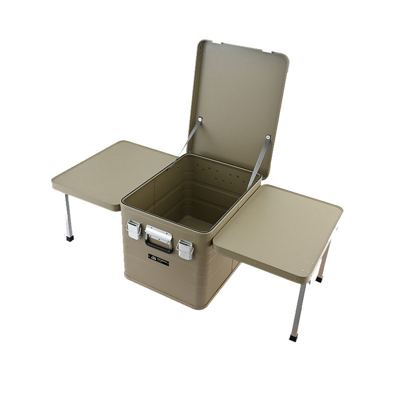 両翼アルミボックス カーキ [84L]