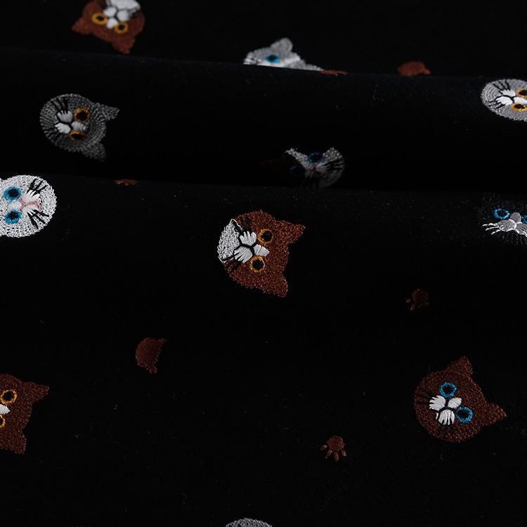 E20232 ブラック(ドア幅125cm 綿70% 麻30%)