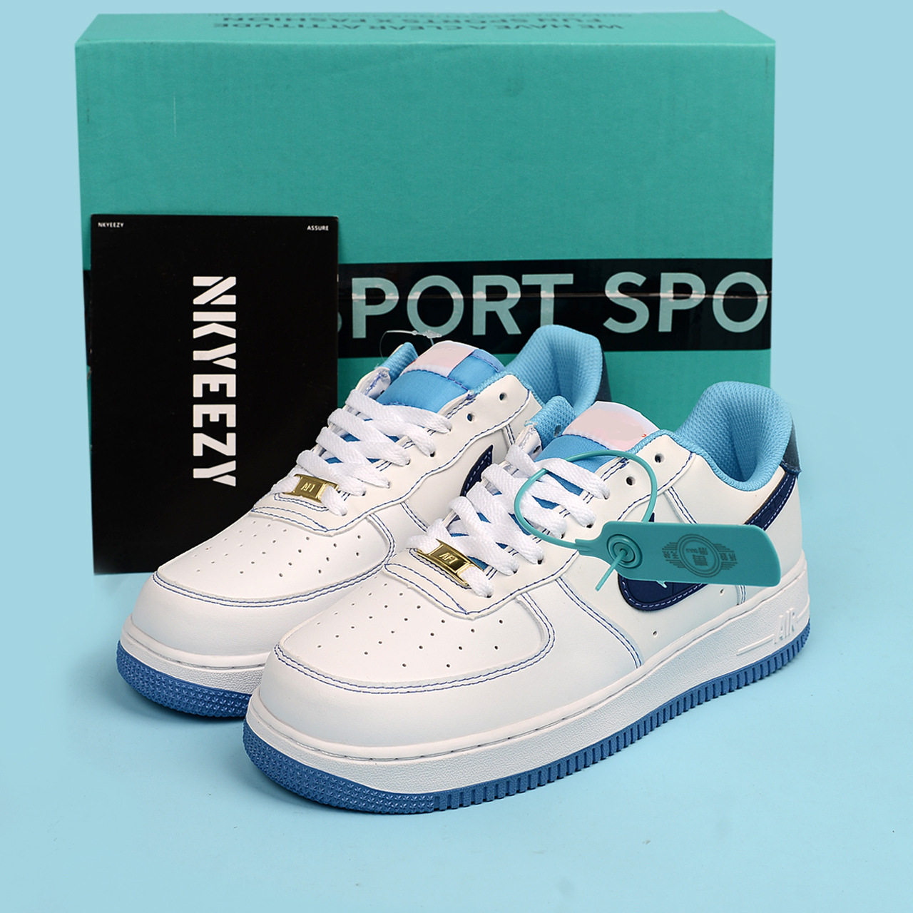 空軍の白と青のチェック