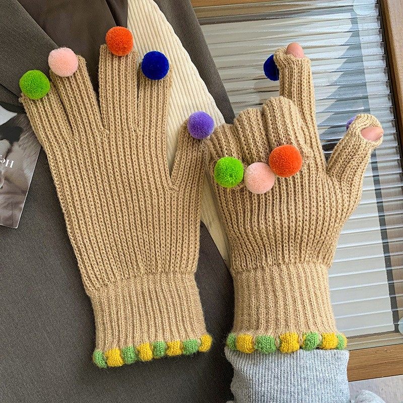 フィンガーレスオートミールカラー【毛玉ランダムカラー】