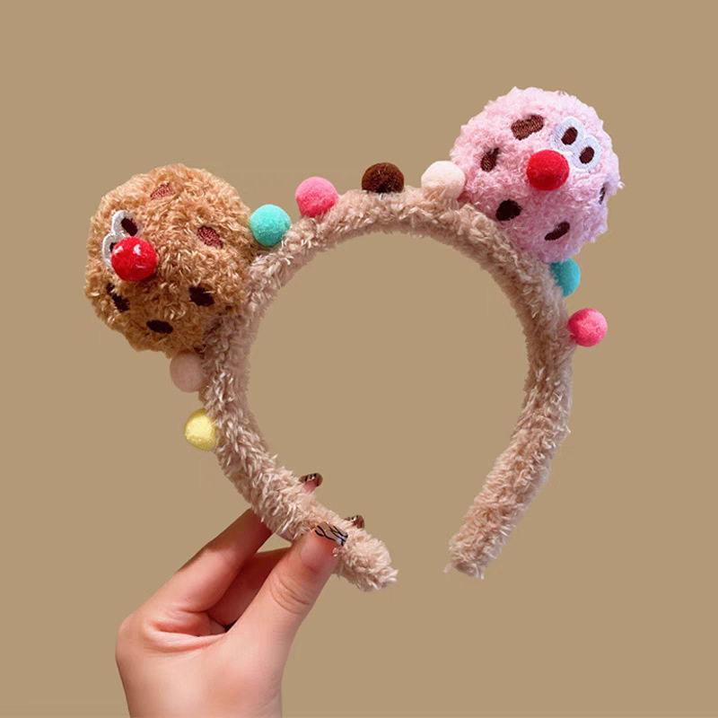 39#カラフルビーンクッキーカーキぬいぐるみヘッドバンド