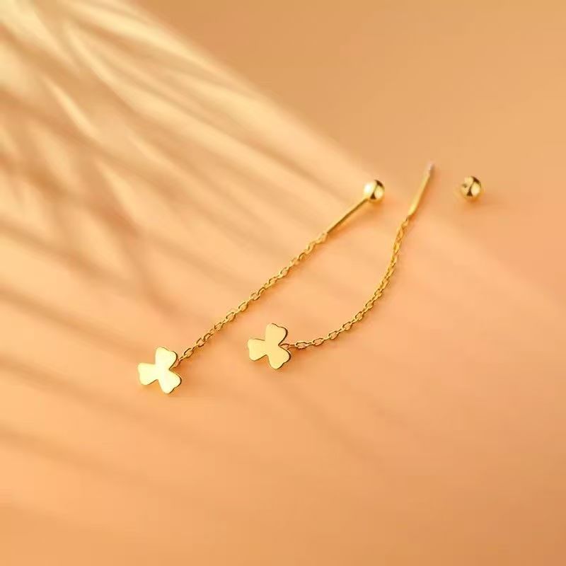 ゴールドクローバーの耳ワイヤー