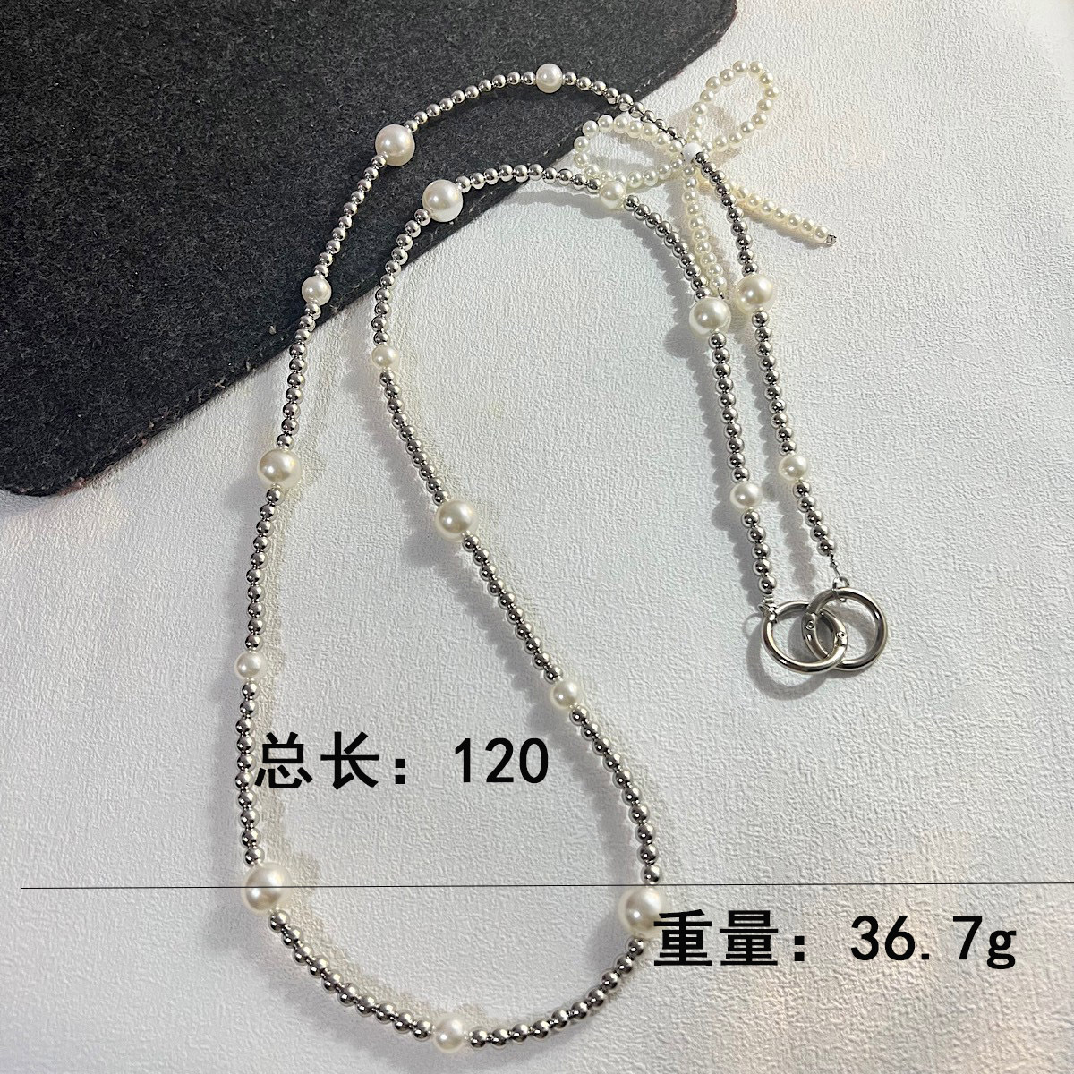 シルバービーズ ホワイトビーズ ホワイトビーズ リボン