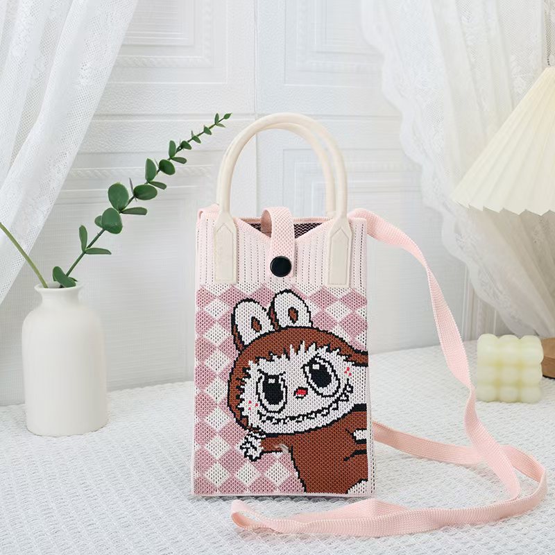 【シリコン+ショルダーストラップ】ピンク生地