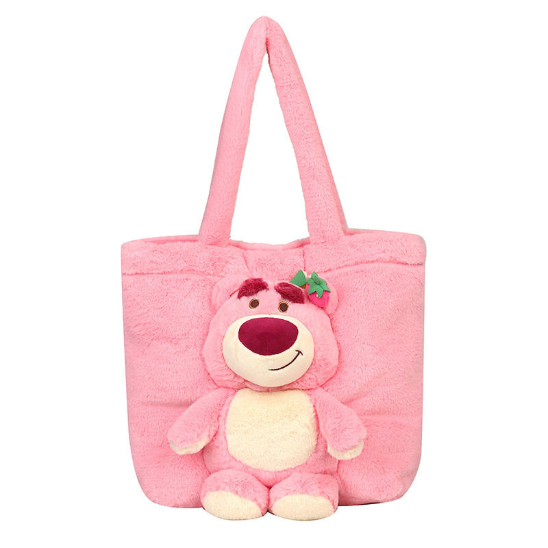 ピンクいちご熊バッグ