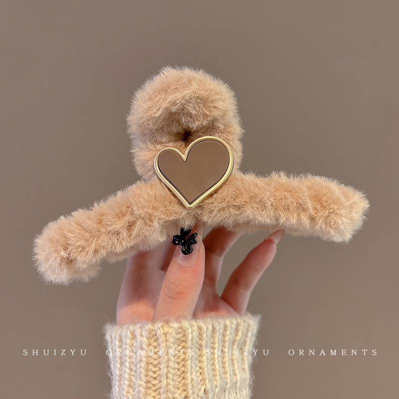 5#ライトブラウンのぬいぐるみラブグリッパー 13CM