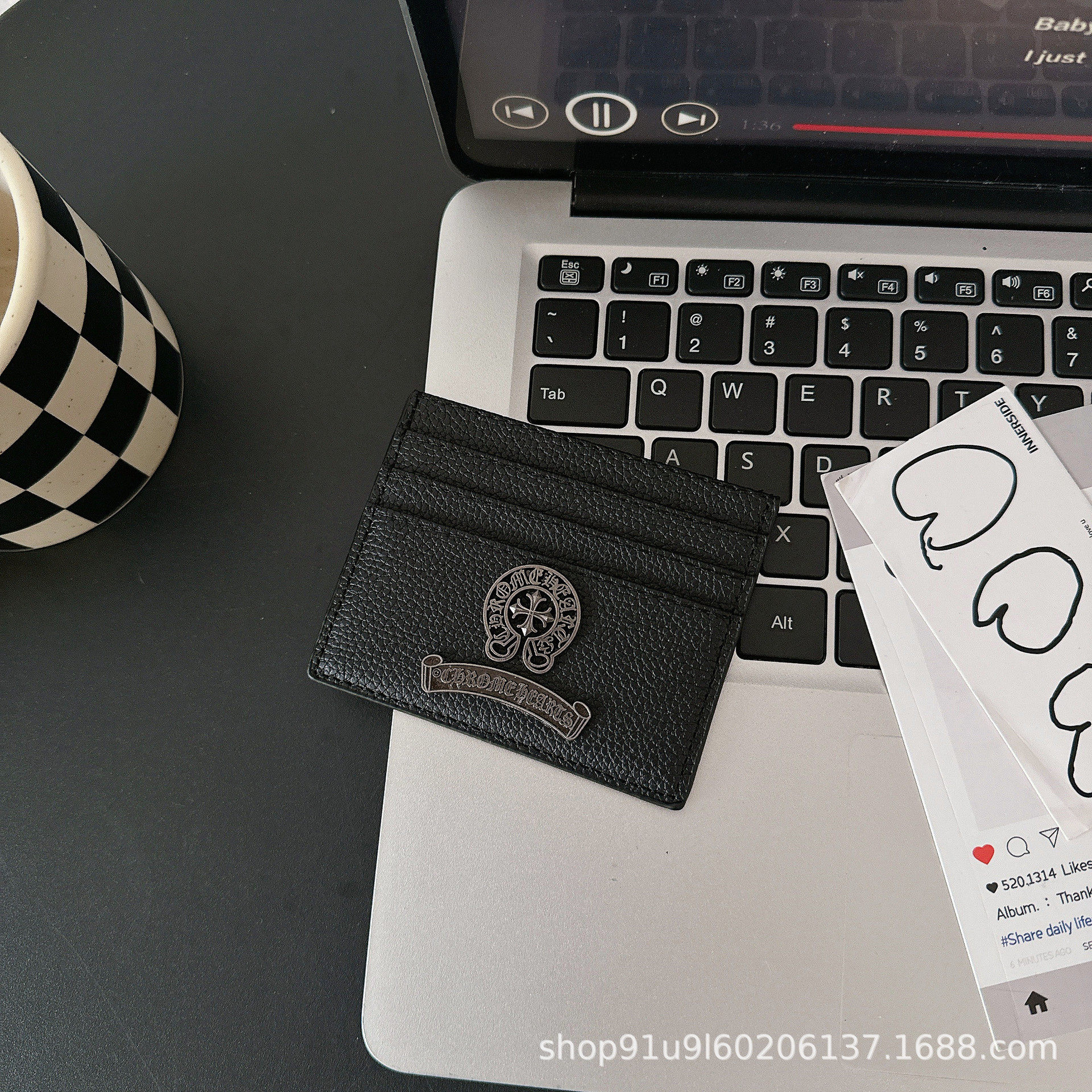 セブンカード ブラック ペブルド スモール ディスク