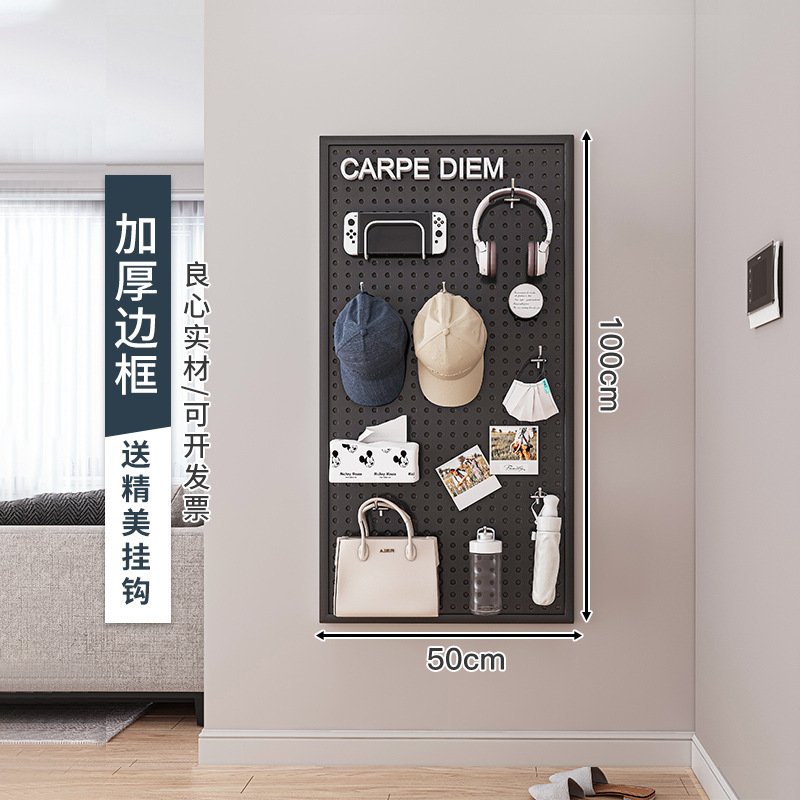 100×50cm-ブラック フック10個付き