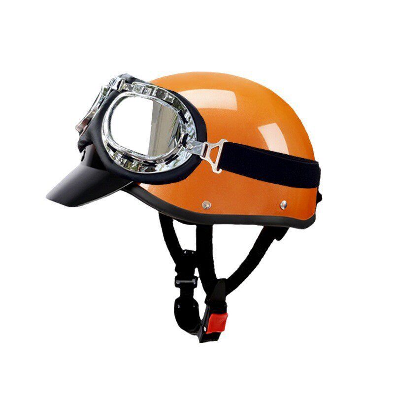 3Cオレンジ色のつば透明ゴーグル