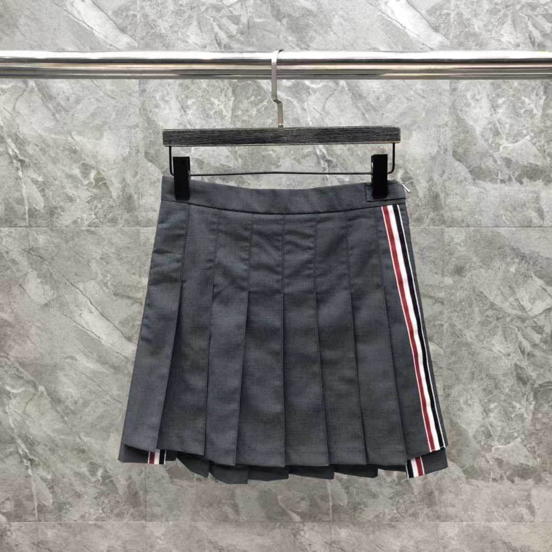 サイドニットスカート グレー