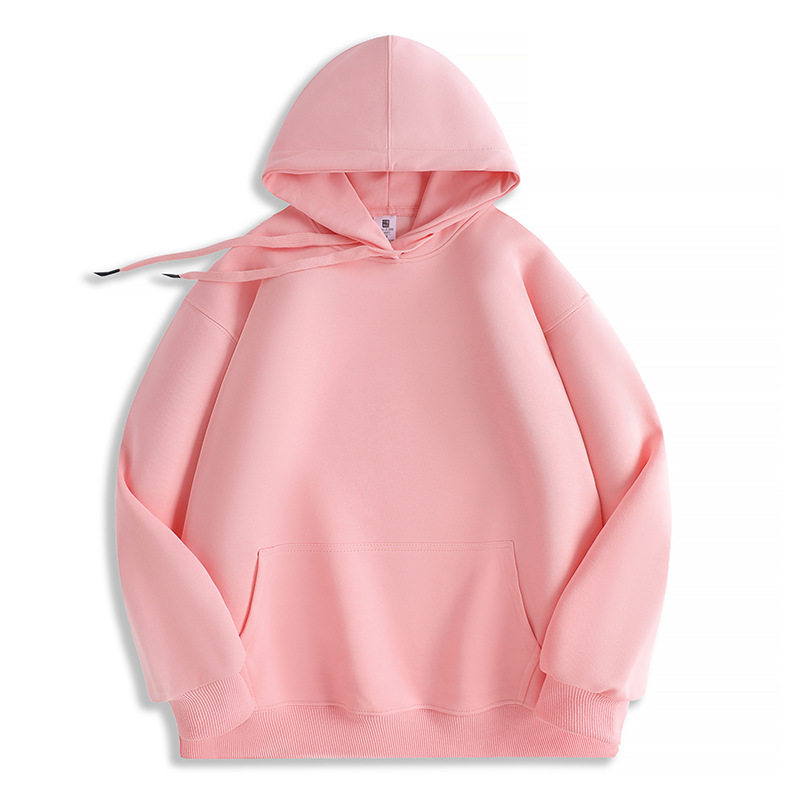 ピンクのチャイナ コットン フード付きスウェットシャツ