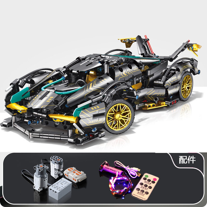 黒金v 12スポーツカー1:14【ダイナミック版ライト999粒】