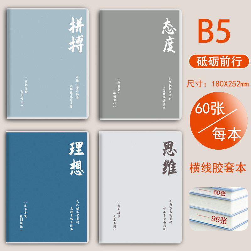 B 5は60枚/120ページ進む