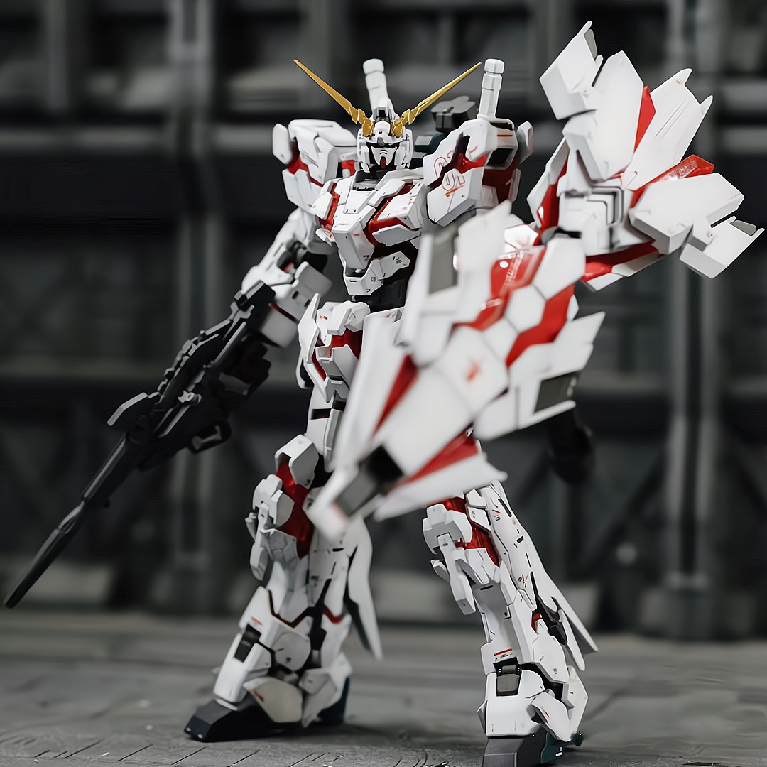 【ボディフレーム付き】MG-赤白ユニコーン【爆発装甲・二形態】＋ガンシールド＋ライト付属 単体モデル