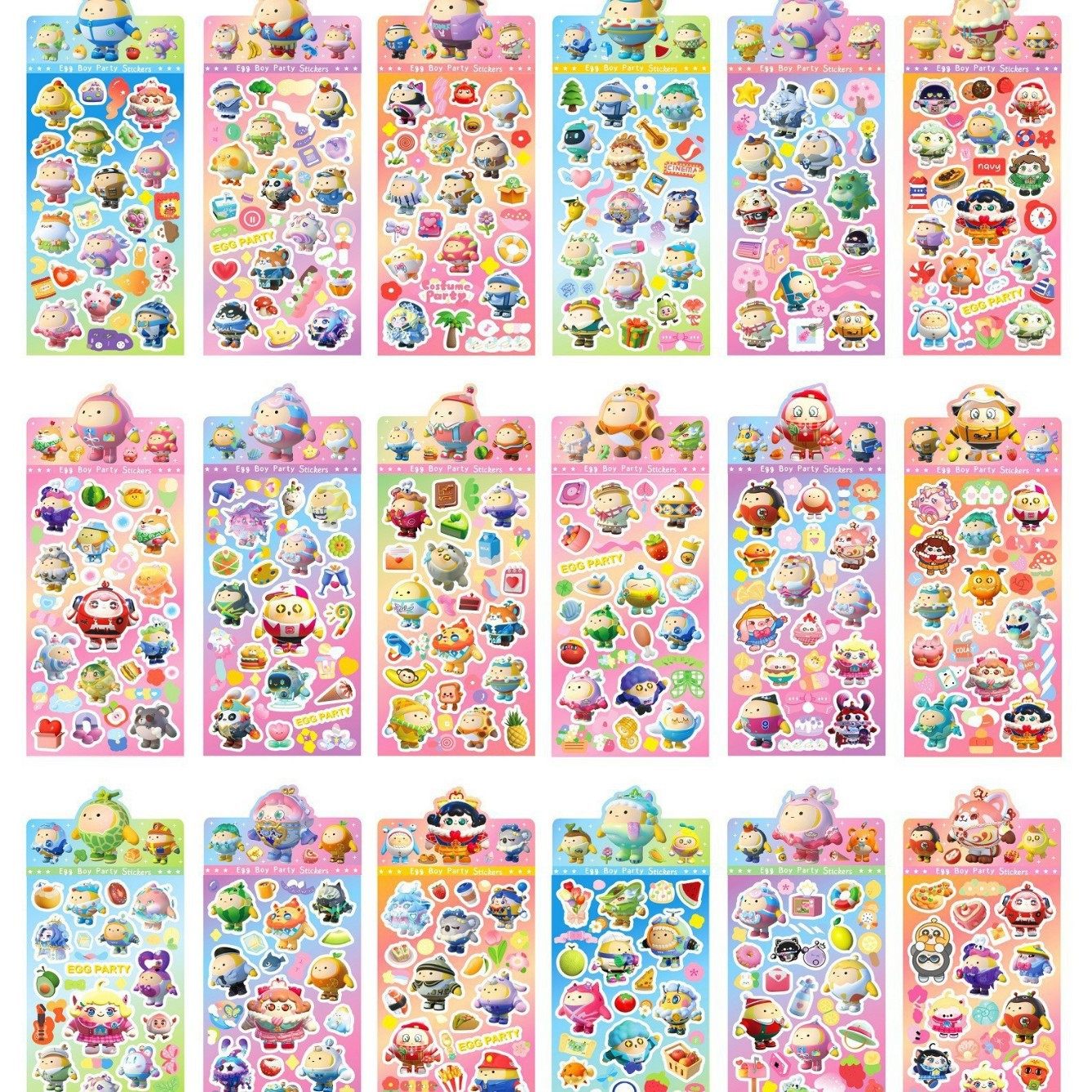 エッグマンパーティー (20 個入り 1 パック、18 スタイル、平均ミックス)