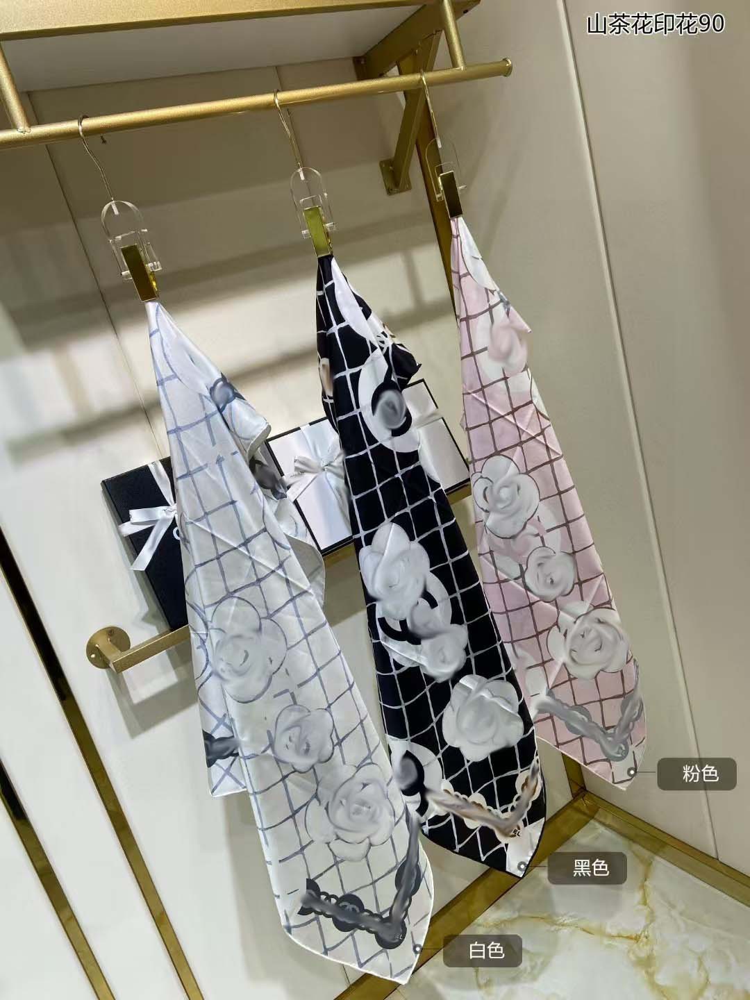 カメリア 90×90 ツイル シルク ホワイト