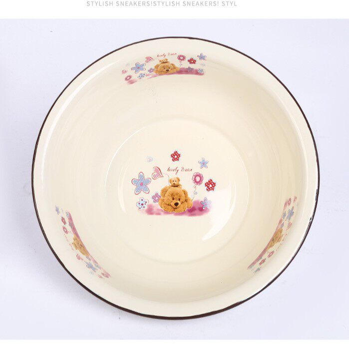 18cm厚手エナメル盆【一枚80個】