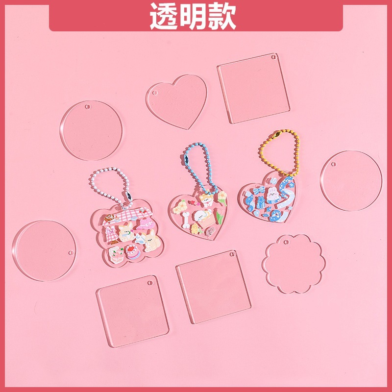 透明なガオプレート（ランダム形状、チェーンなし）