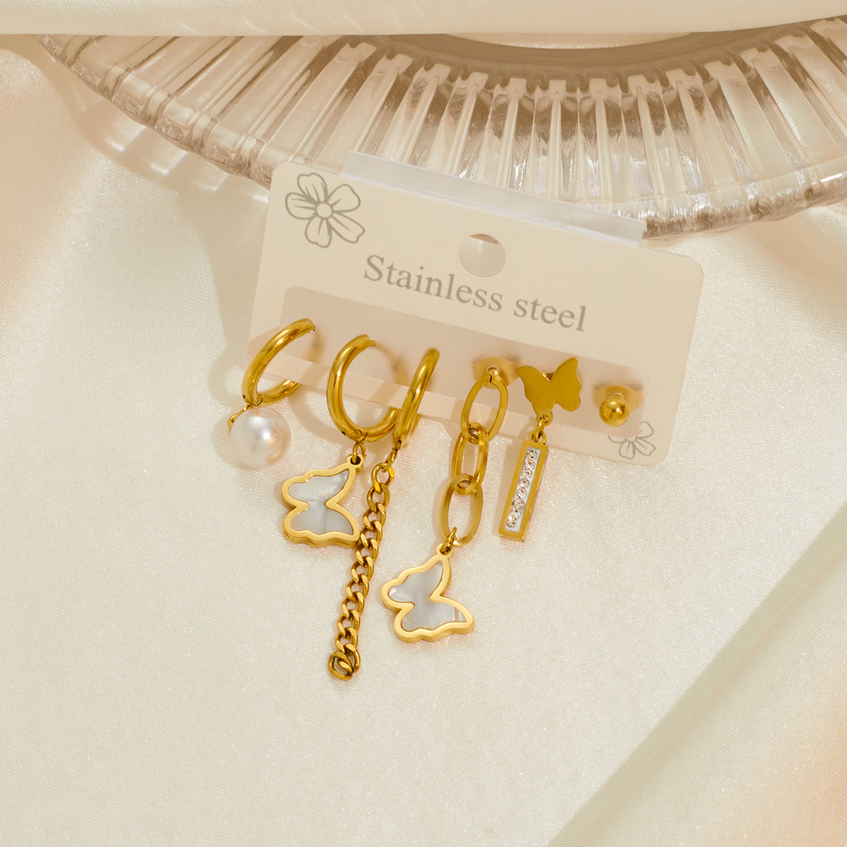 パールバタフライセット(高品質チタン鋼金メッキ)