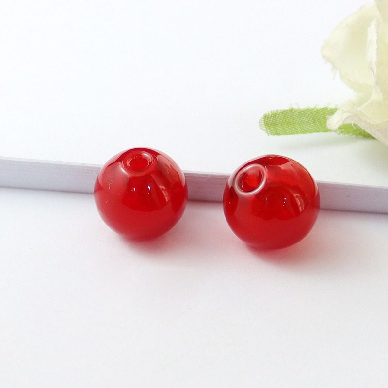 単穴漏れ防止赤色ガラス エッセンシャル オイル ビーズ