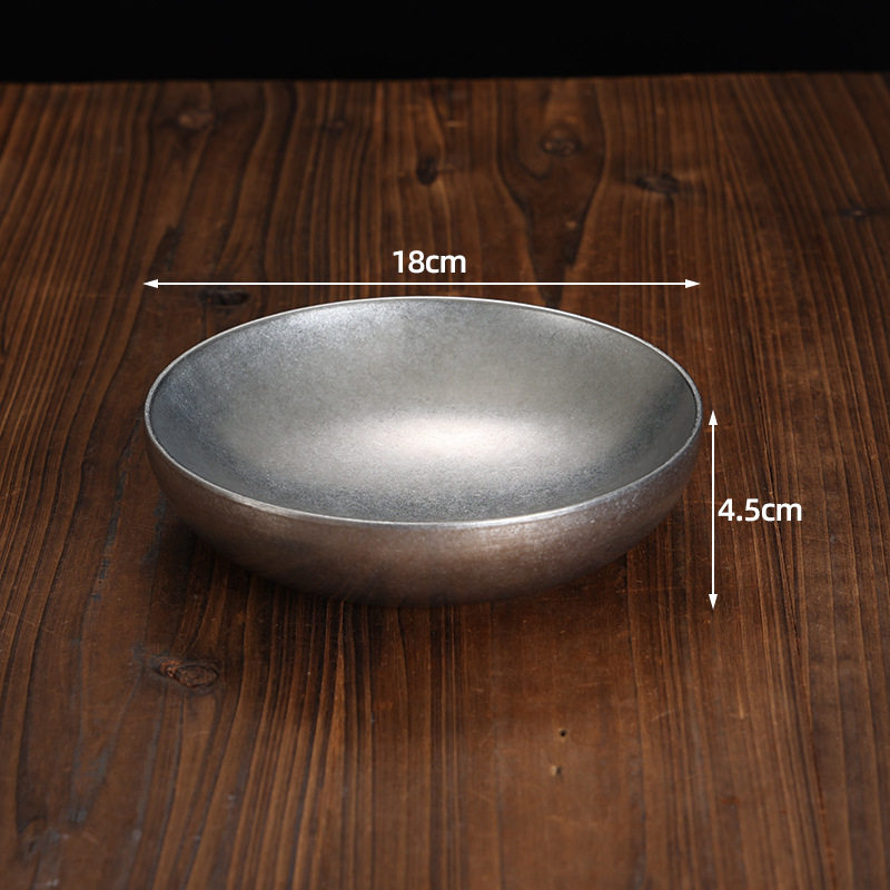 18 ラウンド フラット スープ ボウル スノーフレーク グレー