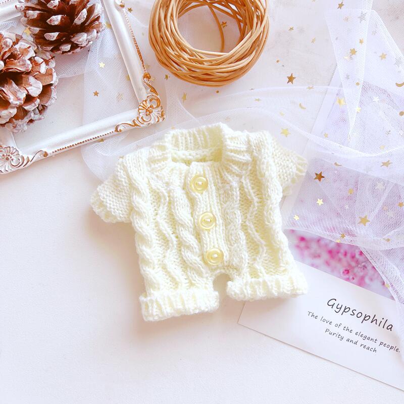 白い麻花毛糸連体服