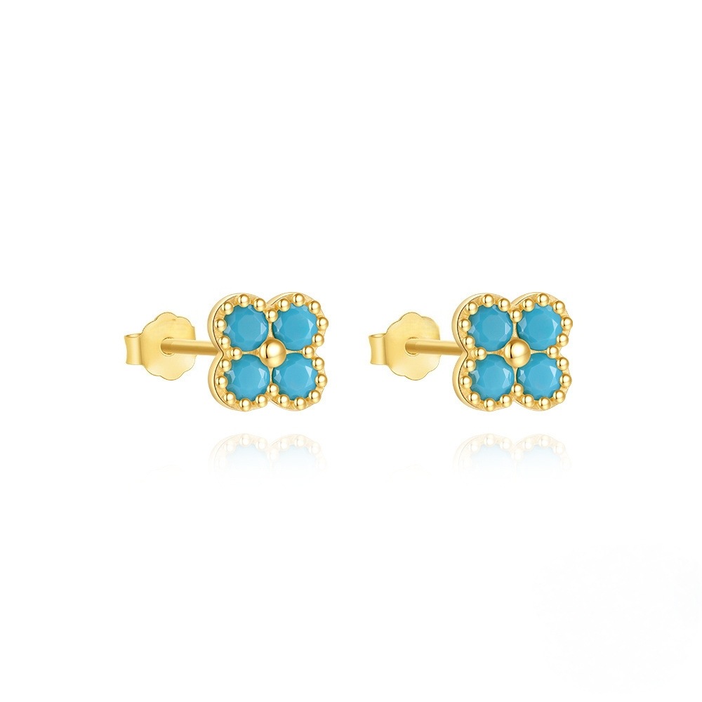 【ターコイズ】花びらピアス