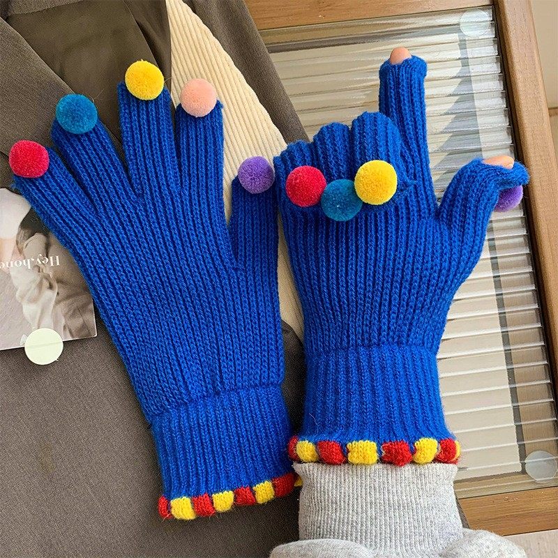 フィンガーレスクラインブルー【毛玉ランダムカラー】