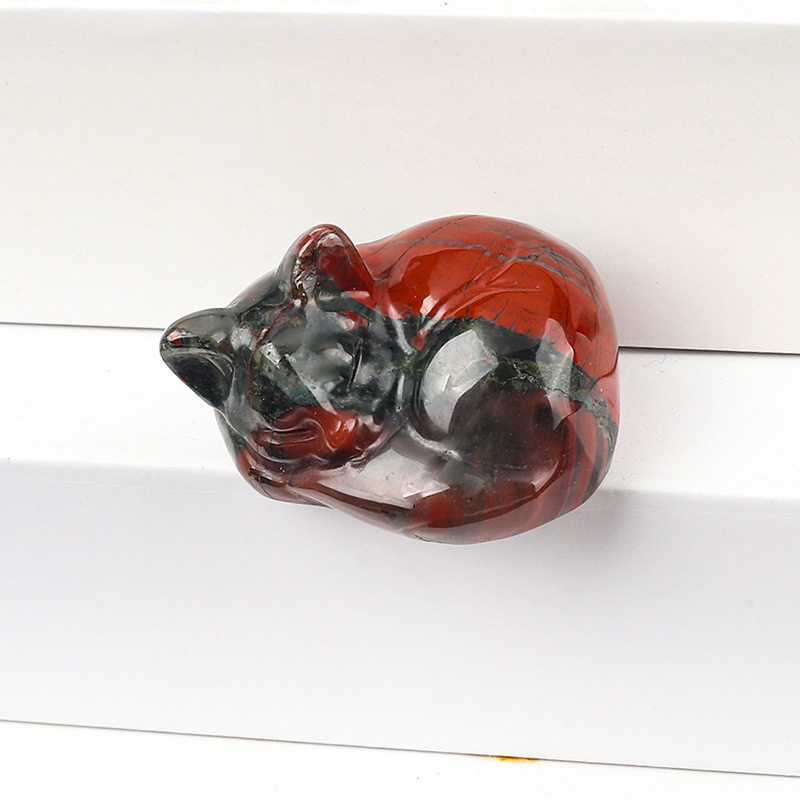 1.5inch 眠り猫アフリカブラッドストーン