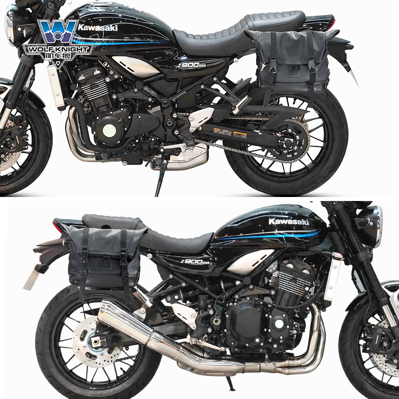 Z900rs-(左 + 右)(小紋黒) ヘルメットバッグ