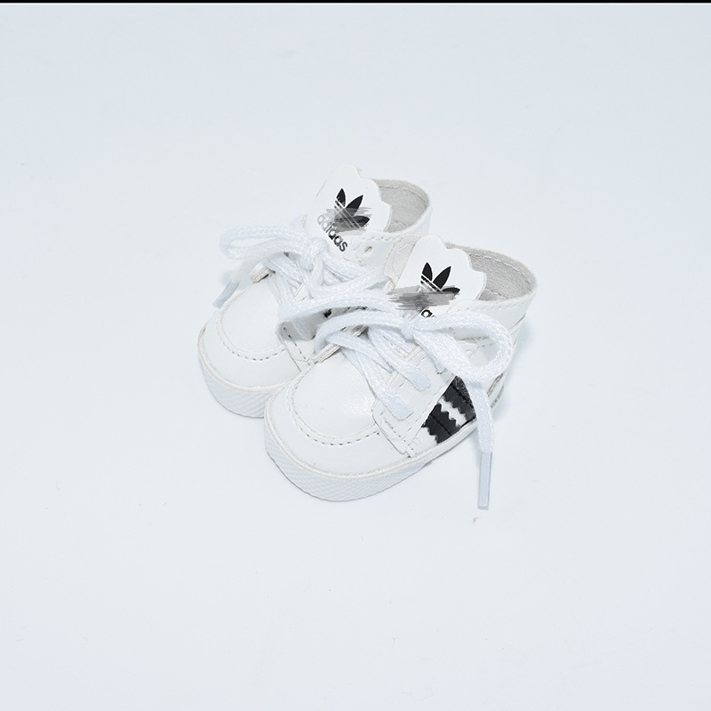 A-dホワイトブラックシューズ