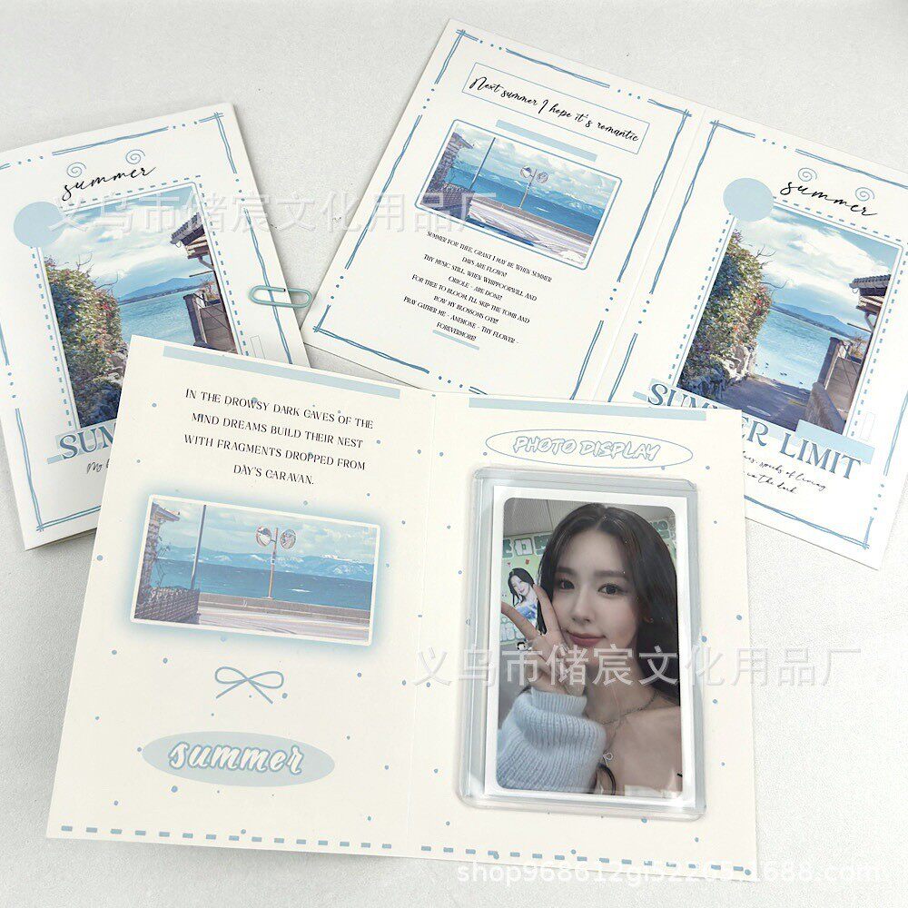 夏の花路地折りたたみカード 50枚