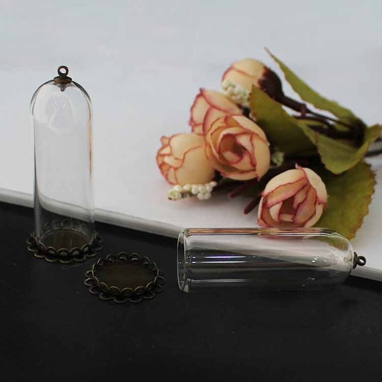 50X18MM ベルジャー + フラットキャップ + ブロンズダブルレースホルダー