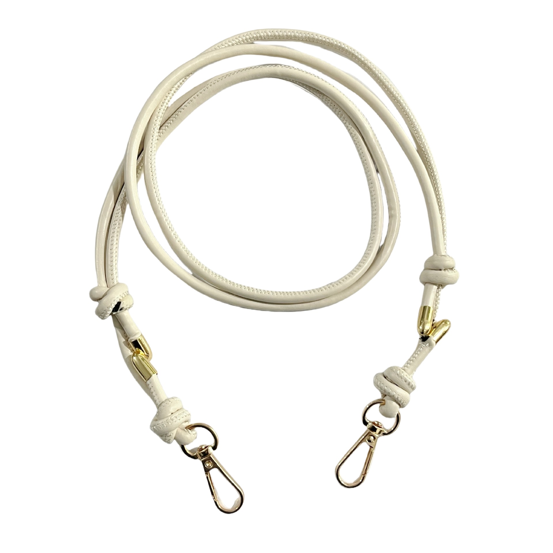 オフホワイト（結び目のある細いショルダーストラップ）