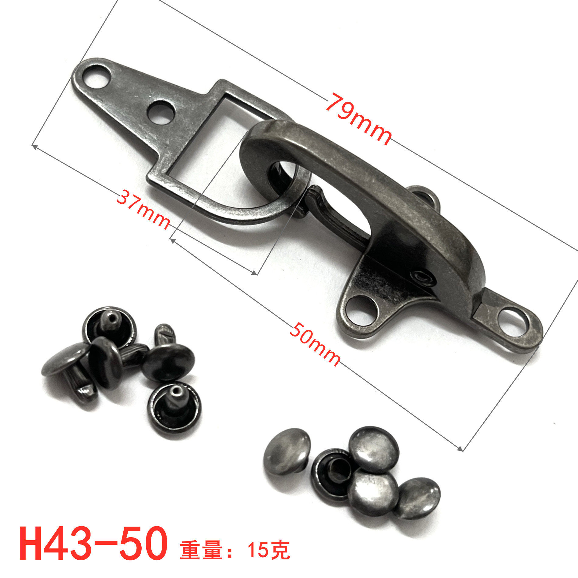 H43 航空機バックル-ホワイト エンシェント シルバー-50-ダウン