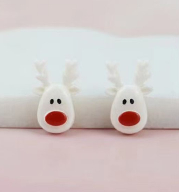 デザイン28白い鹿の頭 (28種類のクリスマスシリーズ)