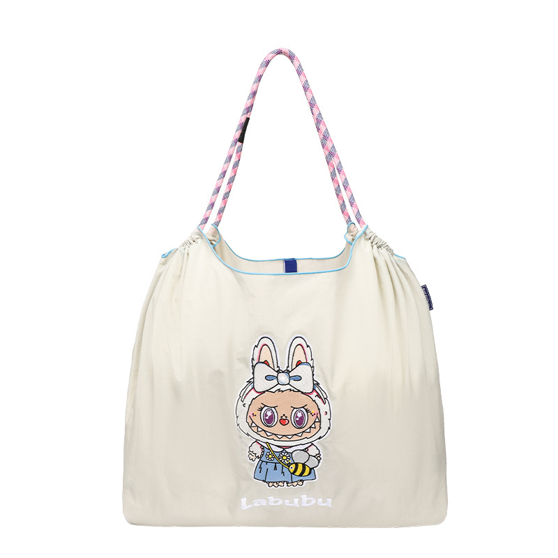 （可变色款）浅灰蝴蝶结拉布布+蓝色肩带