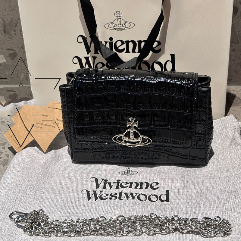 スモールクロコダイル柄ブラック