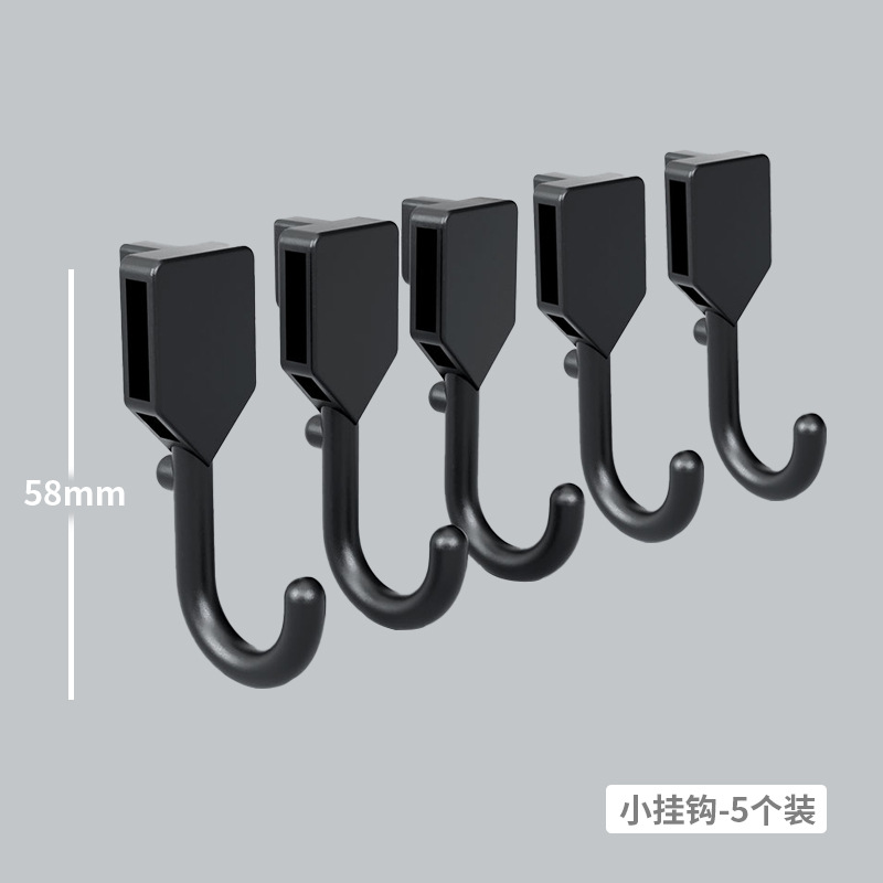 【フック】J型 5個 ブラック